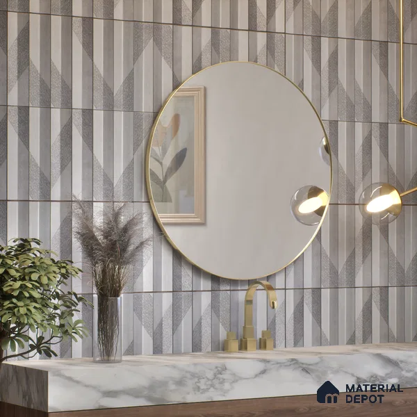 Subway Wall Tile TL 05001 C Lucent Glowing Mystics 12 x 3 inch Ceramic Matte Finish - 9 mm | Suitable for Highlighter Walls, Foyer, Bathroom, Kitchen Wall & Backsplashes