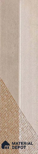 Subway Wall Tile TL 05001 D Lucent Prism Latte 12 x 3 inch Ceramic Matte Finish - 9 mm | Suitable for Highlighter Walls, Foyer, Bathroom, Kitchen Wall & Backsplashes (Sample)