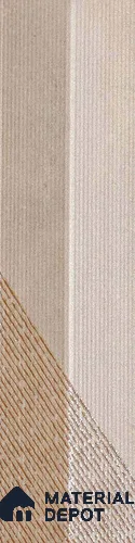 Subway Wall Tile TL 05001 D Lucent Prism Latte 12 x 3 inch Ceramic Matte Finish - 9 mm | Suitable for Highlighter Walls, Foyer, Bathroom, Kitchen Wall & Backsplashes