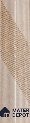 Subway Wall Tile TL 05001 D Lucent Prism Latte 12 x 3 inch Ceramic Matte Finish - 9 mm | Suitable for Highlighter Walls, Foyer, Bathroom, Kitchen Wall & Backsplashes (Sample)