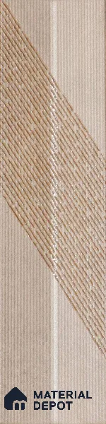 Subway Wall Tile TL 05001 D Lucent Prism Latte 12 x 3 inch Ceramic Matte Finish - 9 mm | Suitable for Highlighter Walls, Foyer, Bathroom, Kitchen Wall & Backsplashes (Sample)