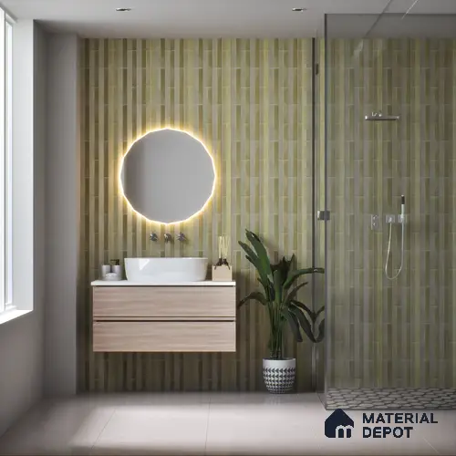 Subway Wall Tile TL 05001 E Lucent Veined Brown 12 x 3 inch Ceramic Matte Finish - 9 mm | Suitable for Highlighter Walls, Foyer, Bathroom, Kitchen Wall & Backsplashes