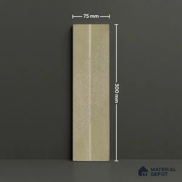 Subway Wall Tile TL 05001 E Lucent Veined Brown 12 x 3 inch Ceramic Matte Finish - 9 mm | Suitable for Highlighter Walls, Foyer, Bathroom, Kitchen Wall & Backsplashes (Sample)
