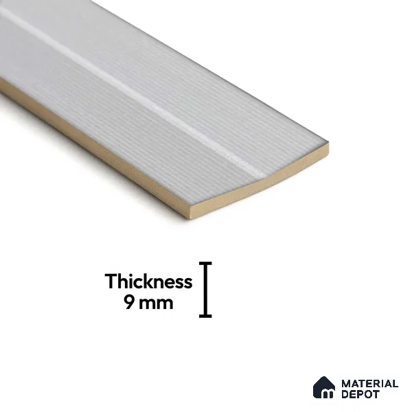 Subway Wall Tile TL 05001 F Lucent Liner White Lilac 12 x 3 inch Ceramic Matte Finish - 9 mm | Suitable for Highlighter Walls, Foyer, Bathroom, Kitchen Wall & Backsplashes (Sample)