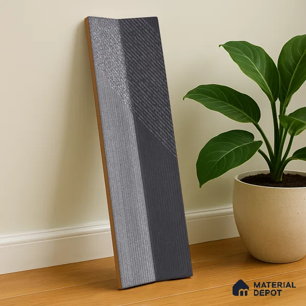 Subway Wall Tile TL 05001 Lucent Weaved Shadows 12 x 3 inch Ceramic Matte Finish - 9 mm | Suitable for Highlighter Walls, Foyer, Bathroom, Kitchen Wall & Backsplashes (Sample)