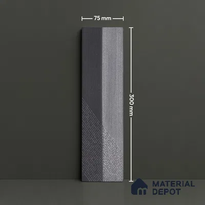 Subway Wall Tile TL 05001 Lucent Weaved Shadows 12 x 3 inch Ceramic Matte Finish - 9 mm | Suitable for Highlighter Walls, Foyer, Bathroom, Kitchen Wall & Backsplashes (Sample)