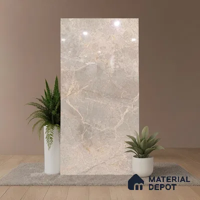 TL 00954 Monard Beige 1200 x 600 mm PGVT Glossy Finish Tile - 9 mm | Random Designs