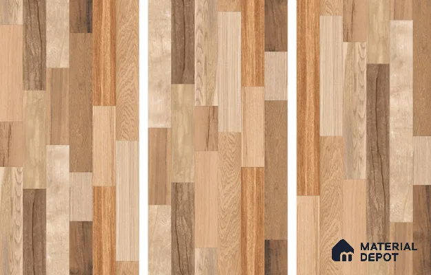 TL 03070 Montana Oak 4 ft x 2 ft Diamond Finish Wooden Look Tile - 9 mm (Random 3)