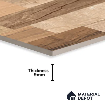 TL 03070 Montana Oak 4 ft x 2 ft Diamond Finish Wooden Look Tile - 9 mm (Random 3)