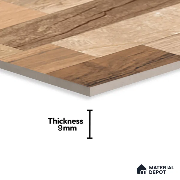 TL 03070 Montana Oak 4 ft x 2 ft Diamond Finish Wooden Look Tile - 9 mm (Random 3)
