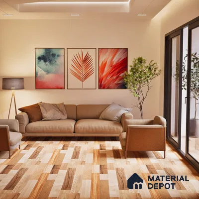 TL 03070 Montana Oak 4 ft x 2 ft Diamond Finish Wooden Look Tile - 9 mm (Random 3)