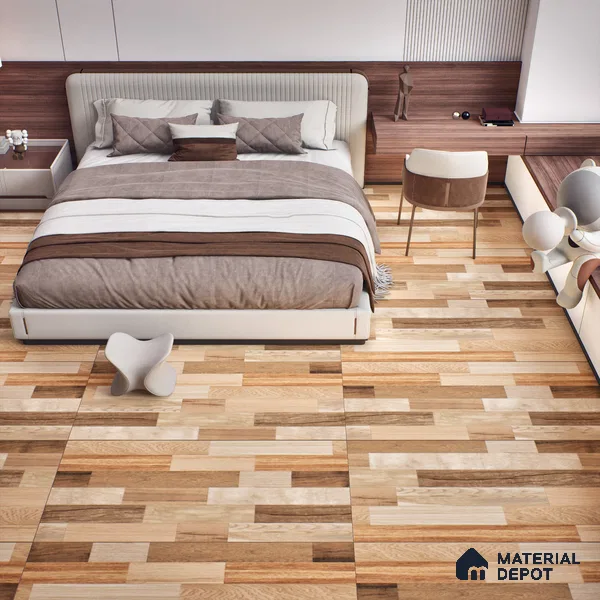 TL 03070 Montana Oak 4 ft x 2 ft Diamond Finish Wooden Look Tile - 9 mm (Random 3)