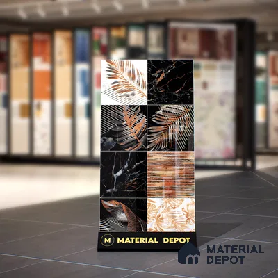 Tropical Wall Tile TL 02160 Costa Black Decore 4 ft x 2 ft Glossy Finish Vitrified Tile - 9 mm | Suitable for Living Room, Bedroom & Bathroom (Sample)