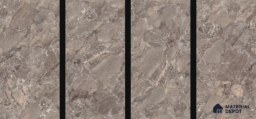 TL 00831 Fontana Choco 1200x600 mm Random Face Endless Glossy Finish Vitrified Wall & Floor Tile - 9 mm (Sample)