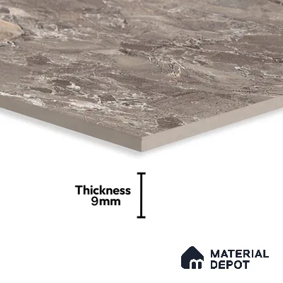 TL 00831 Fontana Choco 1200x600 mm Random Face Endless Glossy Finish Vitrified Wall & Floor Tile - 9 mm (Sample)