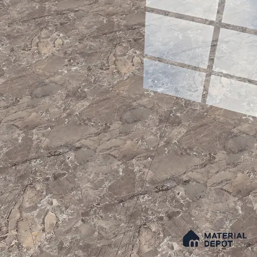 TL 00831 Fontana Choco 1200x600 mm Random Face Endless Glossy Finish Vitrified Wall & Floor Tile - 9 mm