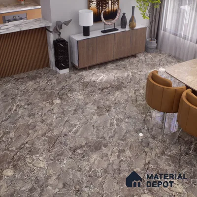 TL 00831 Fontana Choco 1200x600 mm Random Face Endless Glossy Finish Vitrified Wall & Floor Tile - 9 mm (Sample)