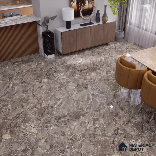 TL 00831 Fontana Choco 1200x600 mm Random Face Endless Glossy Finish Vitrified Wall & Floor Tile - 9 mm (Sample)