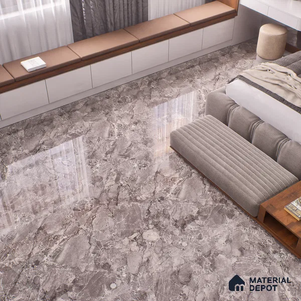 TL 00831 Fontana Choco 1200x600 mm Random Face Endless Glossy Finish Vitrified Wall & Floor Tile - 9 mm (Sample)