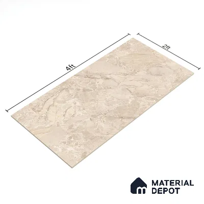 TL 00830 Fontana Crema 1200x600 mm Random Face Endless Glossy Finish Vitrified Wall & Floor Tile - 9 mm