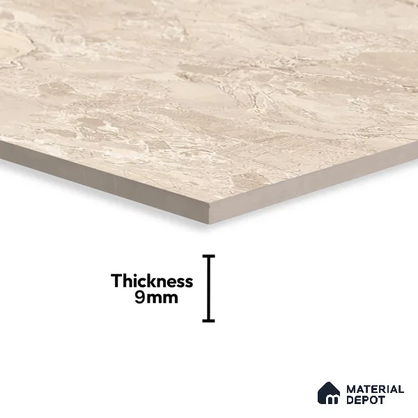 TL 00830 Fontana Crema 1200x600 mm Random Face Endless Glossy Finish Vitrified Wall & Floor Tile - 9 mm