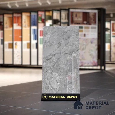 TL 00829 Fontana Silver 1200x600 mm Random Face Endless Glossy Finish Vitrified Wall & Floor Tile - 9 mm (Sample)