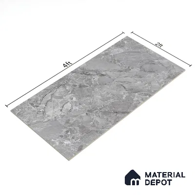 TL 00829 Fontana Silver 1200x600 mm Random Face Endless Glossy Finish Vitrified Wall & Floor Tile - 9 mm (Sample)