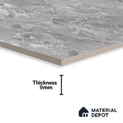 TL 00829 Fontana Silver 1200x600 mm Random Face Endless Glossy Finish Vitrified Wall & Floor Tile - 9 mm (Sample)