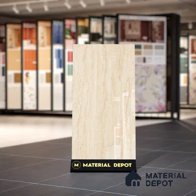 TL 00826 Limestone Light 1200x600 mm Glossy Finish Vitrified Wall & Floor Tile - 9 mm (Sample)