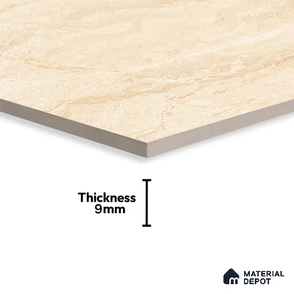 TL 00826 Limestone Light 1200x600 mm Glossy Finish Vitrified Wall & Floor Tile - 9 mm (Sample)