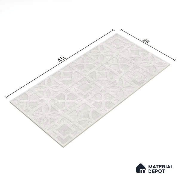 TL 00790 Orra Bianco Spenza 1200x600 mm Punch Matte Finish Vitrified Wall & Floor Tile - 9 mm