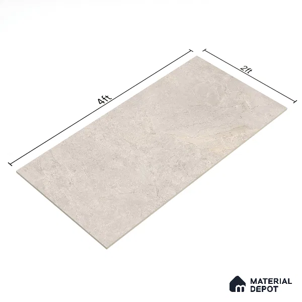 TL 00795 Orra Crema 1200x600 mm Random Face Matte Finish Vitrified Wall & Floor Tile - 9 mm