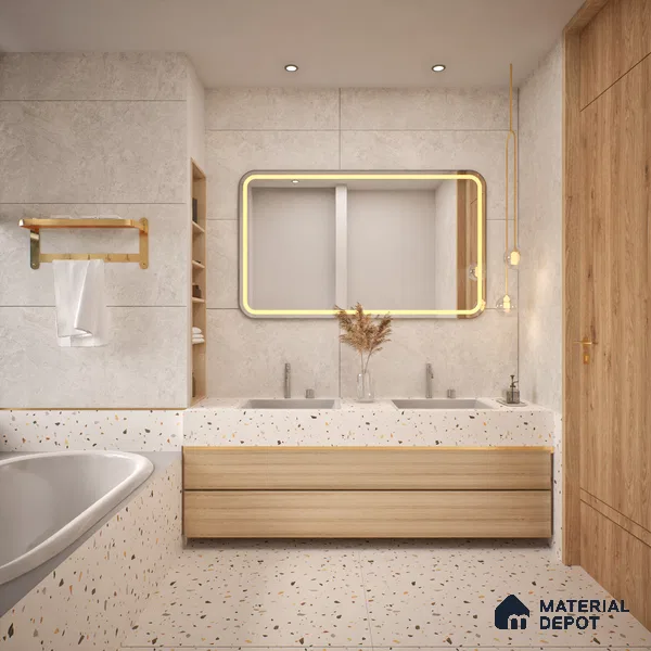 TL 00795 Orra Crema 1200x600 mm Random Face Matte Finish Vitrified Wall & Floor Tile - 9 mm