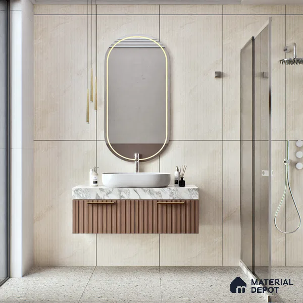TL 00793 Rossato Crema Decor 1200x600 mm Random Face Punch Matte Finish Vitrified Wall & Floor Tile - 9 mm (Sample)