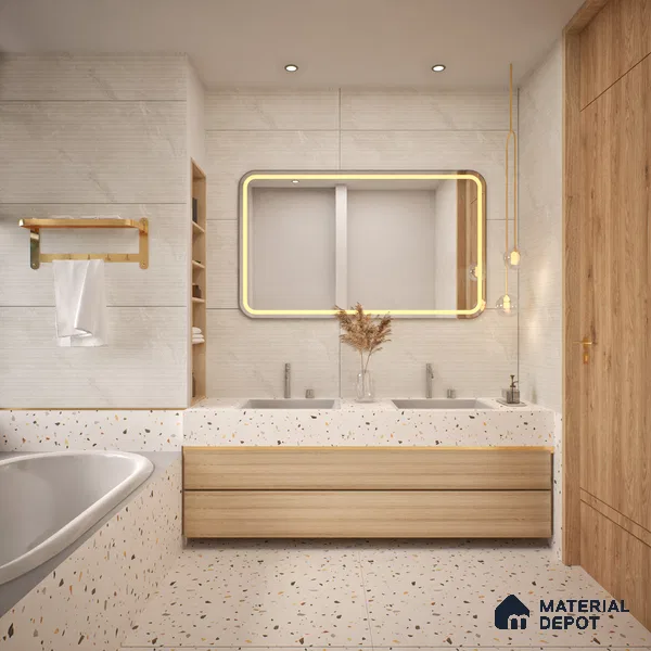TL 00793 Rossato Crema Decor 1200x600 mm Random Face Punch Matte Finish Vitrified Wall & Floor Tile - 9 mm (Sample)