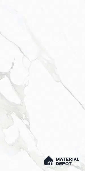 TL 00817 Statuario White 1200x600 mm Random Face Glossy Finish Vitrified Wall & Floor Tile - 9 mm (Sample)