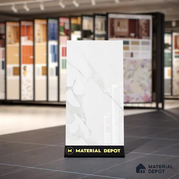 TL 00817 Statuario White 1200x600 mm Random Face Glossy Finish Vitrified Wall & Floor Tile - 9 mm (Sample)