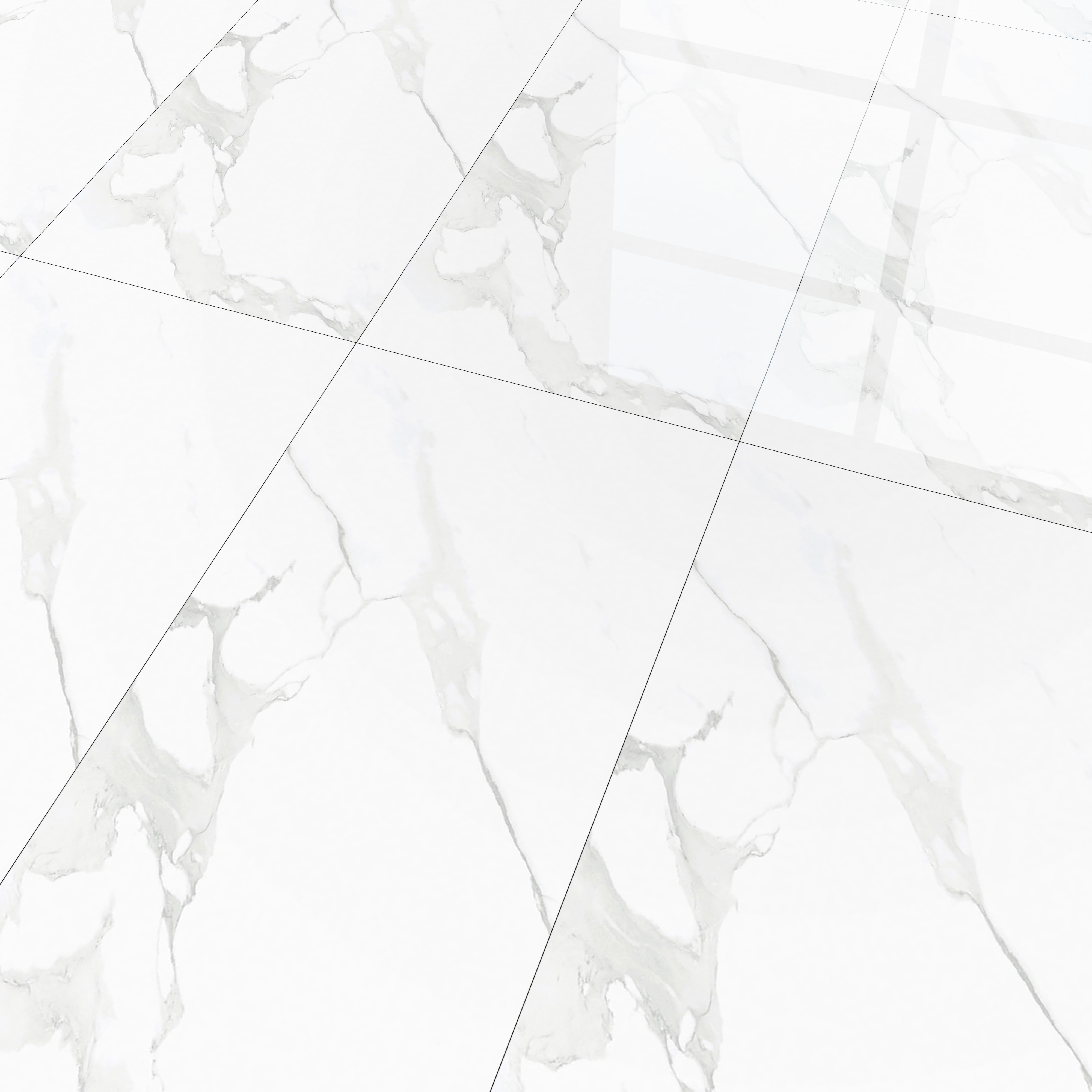 TL 00817 Statuario White 1200x600 mm Random Face Glossy Finish Vitrified Wall & Floor Tile - 9 mm (Sample)