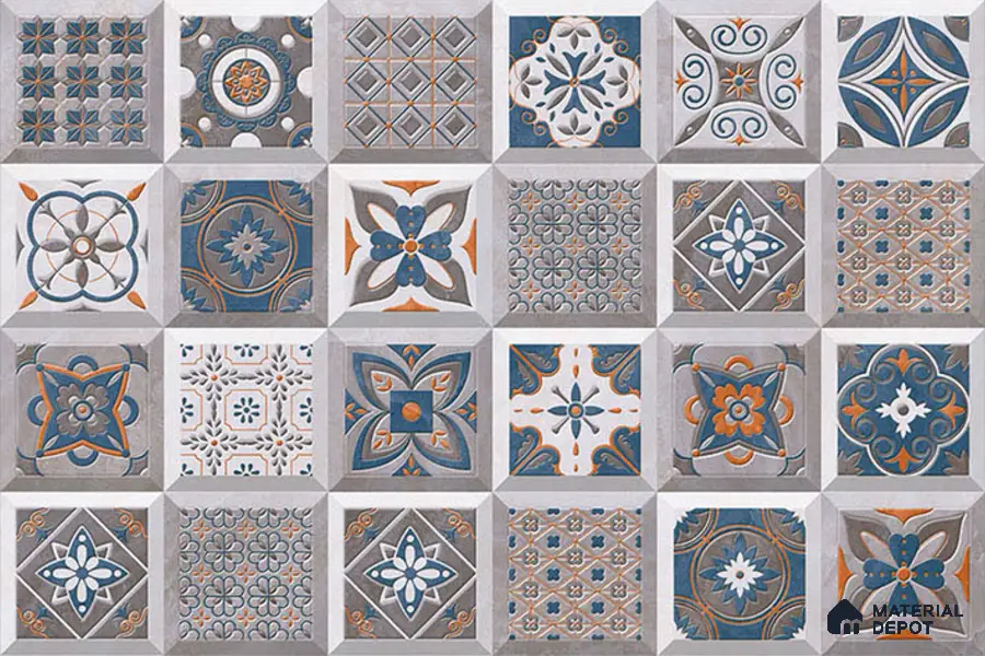 Budget Friendly Highlighter Wall Tile Value For Money TL 01881 D 18 x 12 inch - Ceramic Glossy Finish -6 mm | Suitable for Kitchen & Bathroom