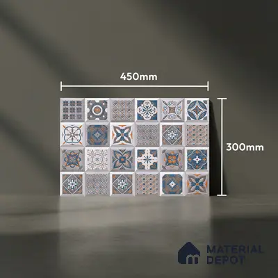 Budget Friendly Highlighter Wall Tile Value For Money TL 01881 D  18 x 12 inch - Ceramic Glossy Finish -6 mm  | Suitable for Kitchen & Bathroom