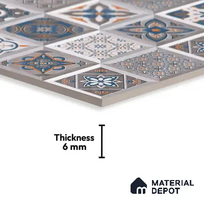 Budget Friendly Highlighter Wall Tile Value For Money TL 01881 D  18 x 12 inch - Ceramic Glossy Finish -6 mm  | Suitable for Kitchen & Bathroom