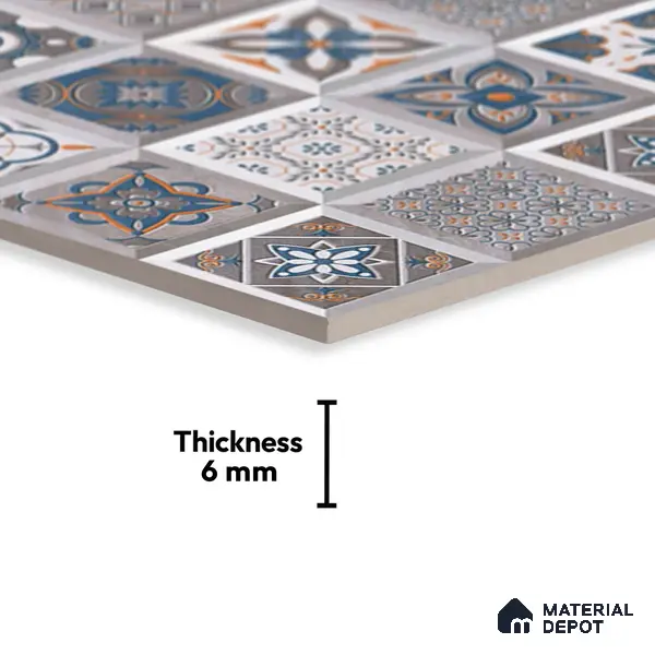Budget Friendly Highlighter Wall Tile Value For Money TL 01881 D 18 x 12 inch - Ceramic Glossy Finish -6 mm | Suitable for Kitchen & Bathroom