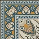 Moroccan Carpet Floor Tile TL 06683 Barcelona Ivory 1 ft x 1 ft Brown Ceramic Glue Matte Finish Corner Tile - 9 mm | Ideal for Living Room, Kitchen, Dining Area | Please Expect a Slight Variation of Pattern | Image 03