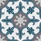 Moroccan Carpet Wall & Floor Tile TL 06682 C Barcelona Grenade 1 ft x 1 ft Blue Ceramic Glue Matte Finish Centre Tile - 9 mm | Ideal for Living Room, Kitchen, Bathroom | Please Expect a Slight Variation of Pattern | Image 03