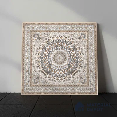Moroccan Carpet Wall & Floor Tile TL 05331 B Atlas Marrakeh Mix Type B 2 ft x 2 ft Vitrified Matte Finish - 9 mm | Suitable for Entrance Areas, Coutyard, Patio, Verandahs | Please Expect a Slight Variation of Pattern (Sample)