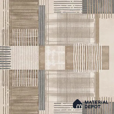 Fabric Look Floor & Wall Tile TL 06011 Urban Weave 2 ft x 2 ft Rustic Carving Matte Finish Vitrified Tile - 9 mm |  Suitable For Living Room, Bedroom, Bathroom, Kitchen & Dining (Sample)