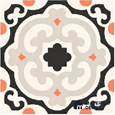 Moroccan Floor & Wall Tile TL 06042 Bregel 200 x 200 mm Vitrified Matte Finish - 9 mm | Ideal For Living Room, Bathroom, Kitchen | 2 mm Spacer is Mandatory | Please Expect a Slight Variation of Pattern (Sample)