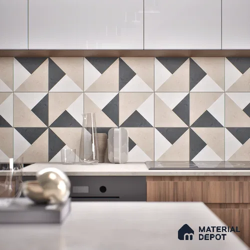 Moroccan Floor & Wall Tile TL 06055 Hexa 200 x 200 mm Vitrified Matte Finish - 9 mm | Ideal For Living Room, Bathroom, Kitchen | 2 mm Spacer is Mandatory | Please Expect a Slight Variation of Pattern