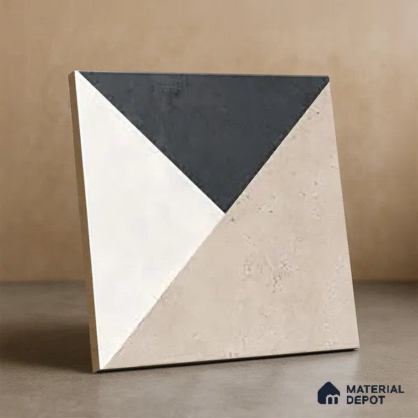 Moroccan Floor & Wall Tile TL 06055 Hexa 200 x 200 mm Vitrified Matte Finish - 9 mm | Ideal For Living Room, Bathroom, Kitchen | 2 mm Spacer is Mandatory | Please Expect a Slight Variation of Pattern (Sample)