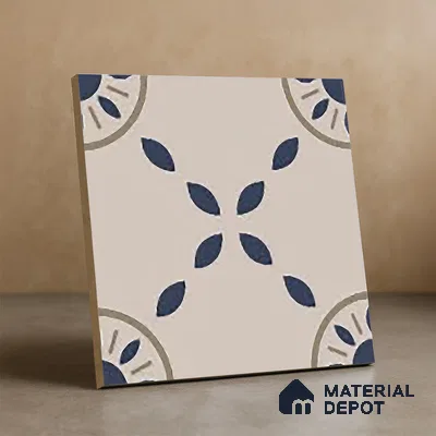 Moroccan Floor & Wall Tile TL 06059 Molise 200 x 200 mm Vitrified Matte Finish - 9 mm | Suitable For Kitchen, Bathroom, Balcony | 2 mm Spacer is Mandatory | Please Expect a Slight Variation of Pattern